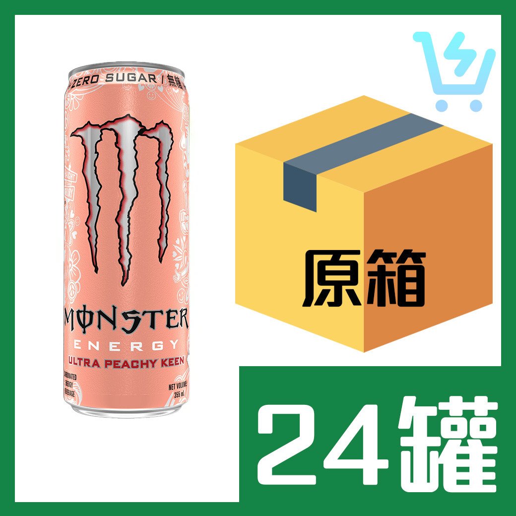 Monster魔爪超越蜜桃閃耀能量飲料355ml x24罐