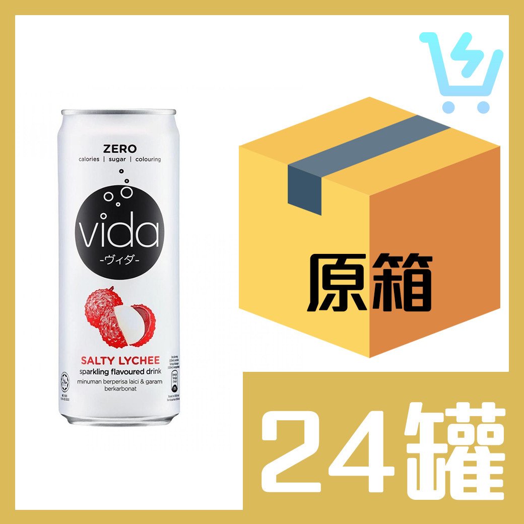 VIDAZERO有氣罐裝飲品海鹽荔枝325ml x24罐