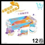倩絲4層純白壓花卷紙(小蒼蘭香梨)12卷裝