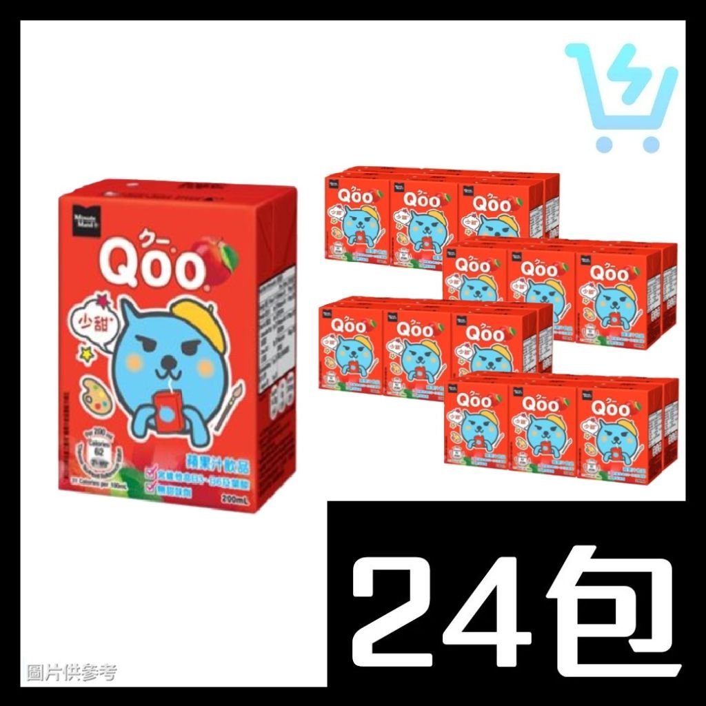 Qoo 蘋果汁飲品 200ml x24包 原箱