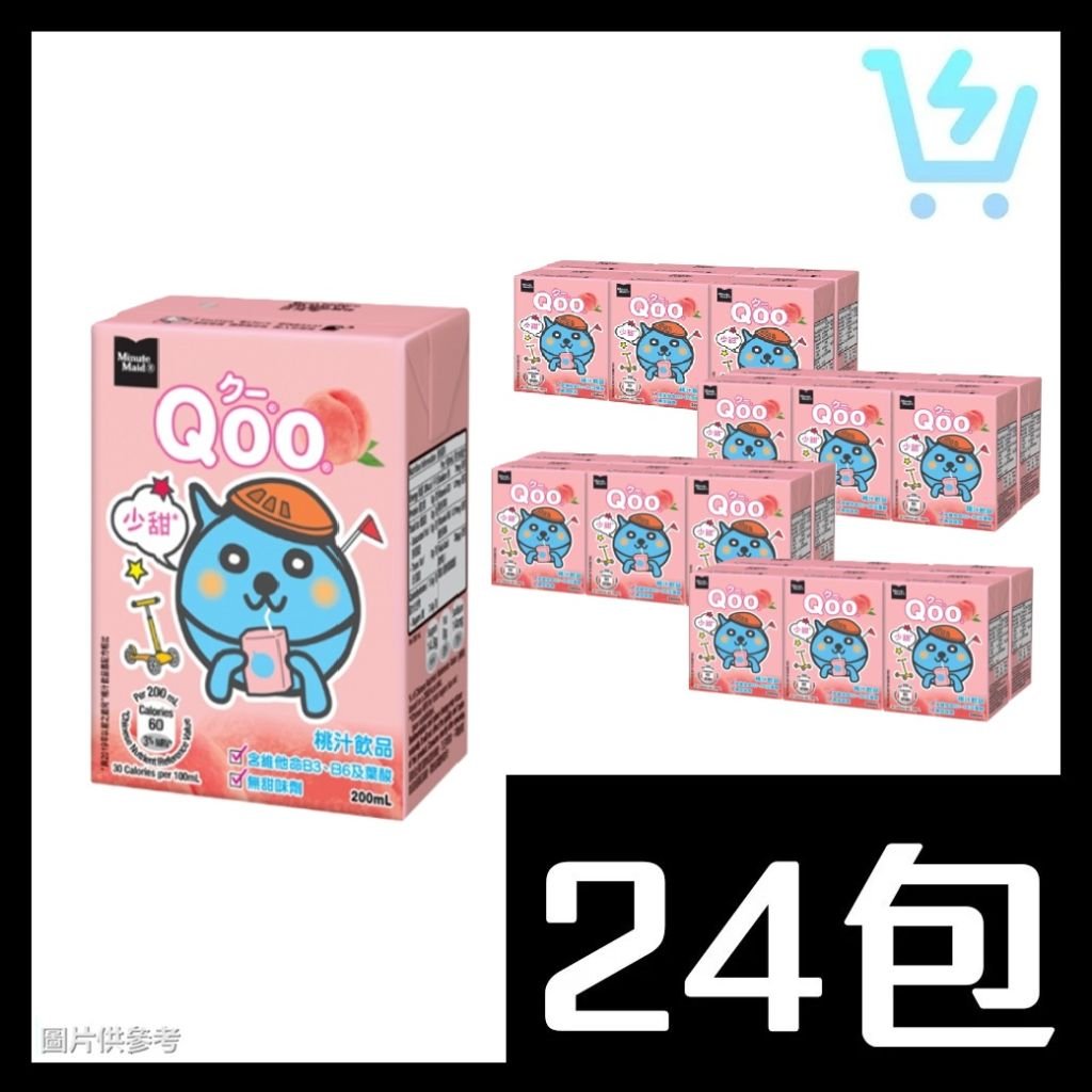Qoo 桃汁飲品 200ml x24包 原箱